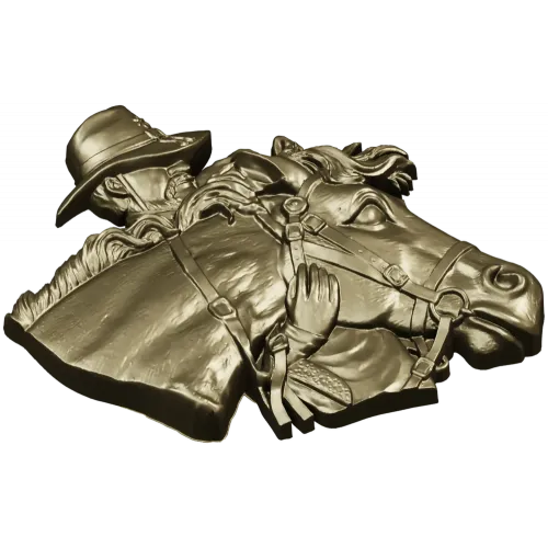 Рельеф "Ковбой и скакун" - 3D модель STL для ЧПУ
