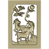 3D модель "Три горных козла" - stl модель для чпу (панно, рельеф)