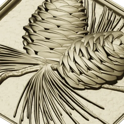 Pinecone Relief Panel STL for CNC Carving