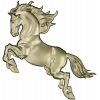 Leaping Horse - High-Relief 3D STL Model for CNC Milling
