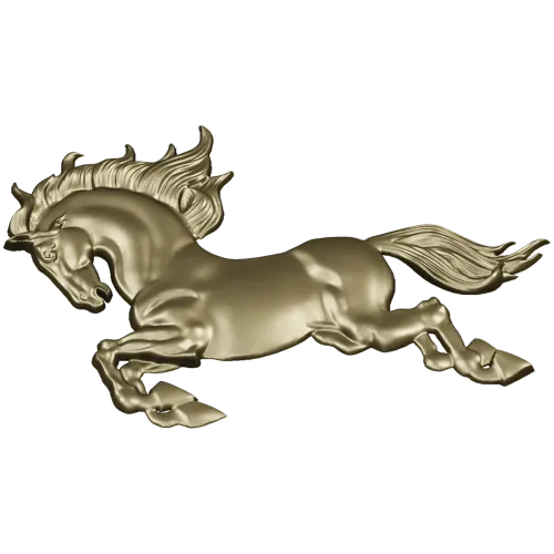 Leaping Horse - High-Relief 3D STL Model for CNC Milling