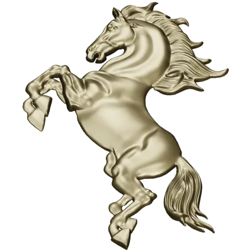Leaping Horse - High-Relief 3D STL Model for CNC Milling