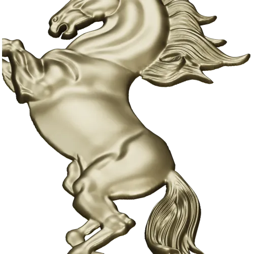 Leaping Horse - High-Relief 3D STL Model for CNC Milling