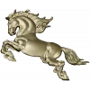 Leaping Horse - High-Relief 3D STL Model for CNC Milling