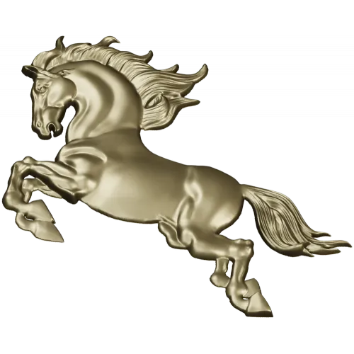 Leaping Horse - High-Relief 3D STL Model for CNC Milling