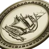 Oval Ship Medallion STL for CNC Routing