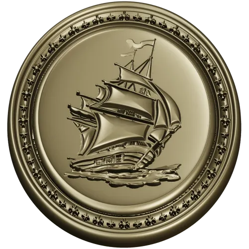 Oval Ship Medallion STL for CNC Routing