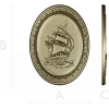 Oval Ship Medallion STL for CNC Routing