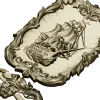 Ship Relief Plaque STL - 3D model for CNC router