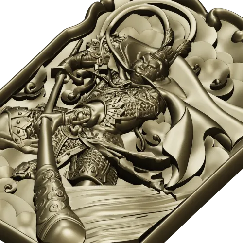 Sun Wukong Monkey King high-relief STL model for CNC milling