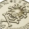 Coronavirus Skull Coin - STL 3D model for CNC