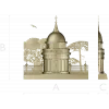 Костёльная ротонда - высокорельефная 3D модель STL для ЧПУ