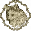 Cat Head Medallion STL - Detailed Bas-Relief for CNC