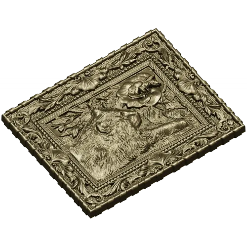 Барочная панель "Котёнок" - 3D модель STL для ЧПУ