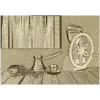 Кофейное панно в низком рельефе - стл модель для ЧПУ