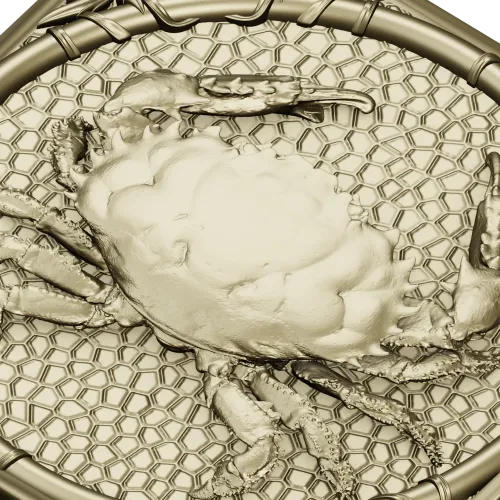 Crab Medallion Relief - STL 3D model for CNC