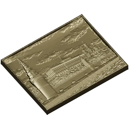 Kremlin Embankment bas-relief - STL 3D model for CNC carving