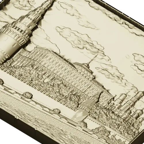 Kremlin Embankment bas-relief - STL 3D model for CNC carving