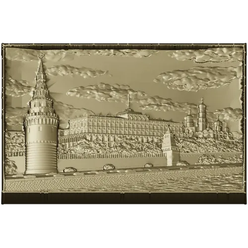 Kremlin Embankment bas-relief - STL 3D model for CNC carving
