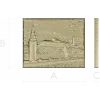 Kremlin Embankment bas-relief - STL 3D model for CNC carving