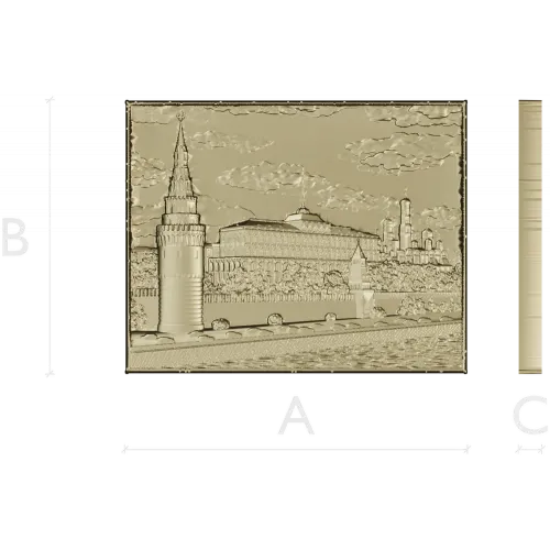 Kremlin Embankment bas-relief - STL 3D model for CNC carving