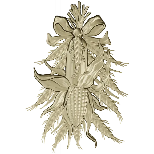 Corn & Wheat High-Relief STL for CNC
