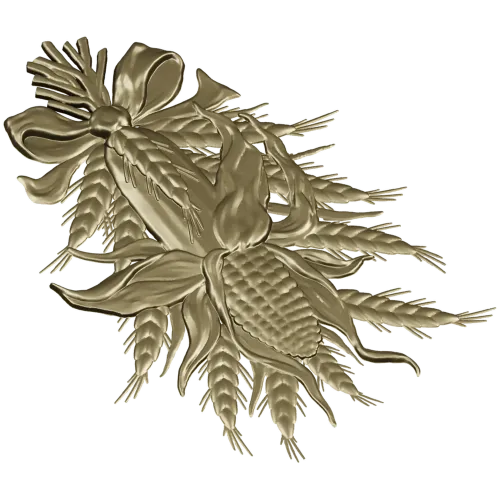 Corn & Wheat High-Relief STL for CNC