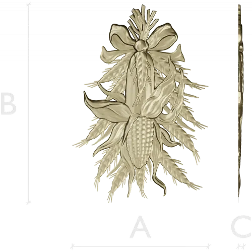 Corn & Wheat High-Relief STL for CNC
