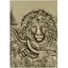 Рельефная 3D модель льва для ЧПУ - панно "Царь охоты"