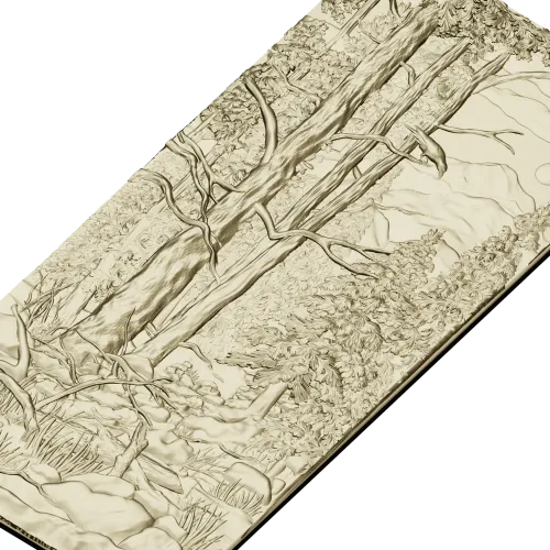 Pine Forest Relief Panel STL for CNC
