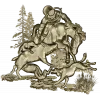 Forest Struggle - high-relief STL 3D model for CNC carving