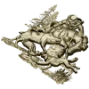 Forest Struggle - high-relief STL 3D model for CNC carving