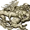 Forest Struggle - high-relief STL 3D model for CNC carving