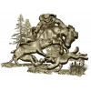 Forest Struggle - high-relief STL 3D model for CNC carving
