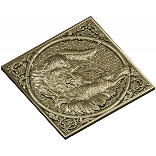 Fox and Hare High-Relief Panel STL for CNC