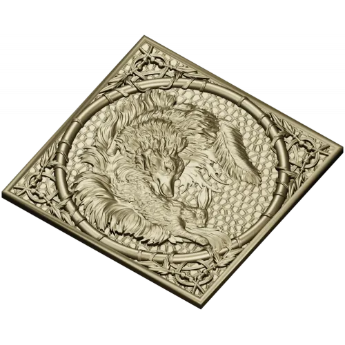 Fox and Hare High-Relief Panel STL for CNC