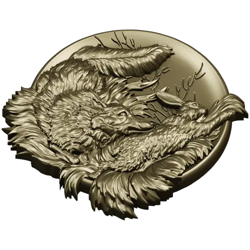 Рельеф "Лиса и заяц" - 3D модель STL для ЧПУ