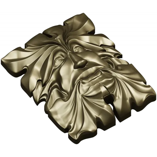 Листовой Лик - декоративная 3D модель STL для ЧПУ