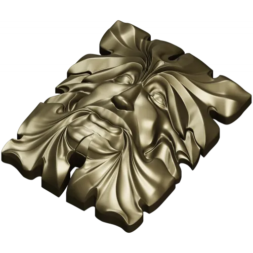 Листовой Лик - декоративная 3D модель STL для ЧПУ