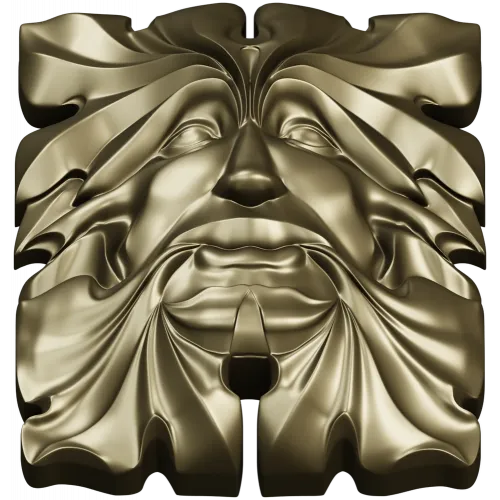 Листовой Лик - декоративная 3D модель STL для ЧПУ