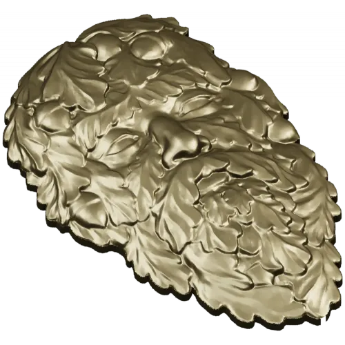 Green Man Oakleaf Relief STL for CNC