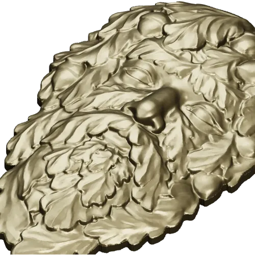 Green Man Oakleaf Relief STL for CNC