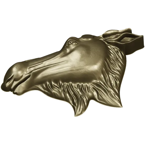 3D модель головы лося в формате STL для фрезеровки ЧПУ