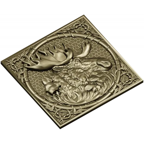 Лось в медальоне - 3D модель STL для ЧПУ