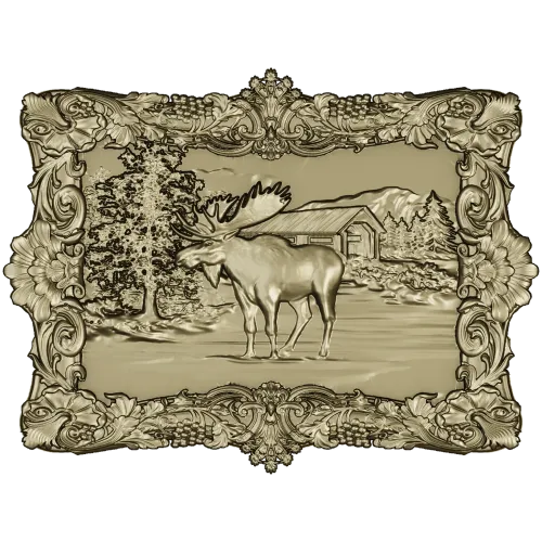 Majestic Moose Relief - STL 3D model for CNC carving