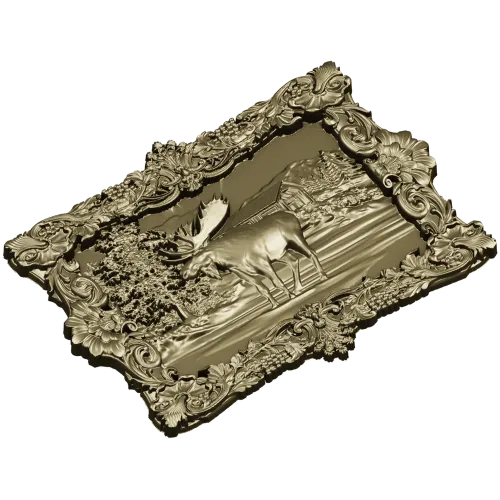 Majestic Moose Relief - STL 3D model for CNC carving
