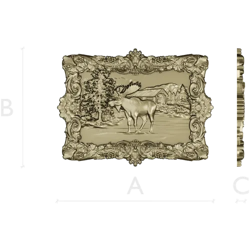 Majestic Moose Relief - STL 3D model for CNC carving