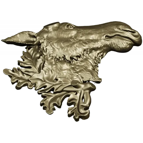 Рельефная 3D модель головы лося в формате STL для ЧПУ
