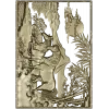 3D модель STL - панно с лошадьми для фрезерной резьбы
