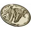 Noble Horse Medallion STL 3D Model for CNC
